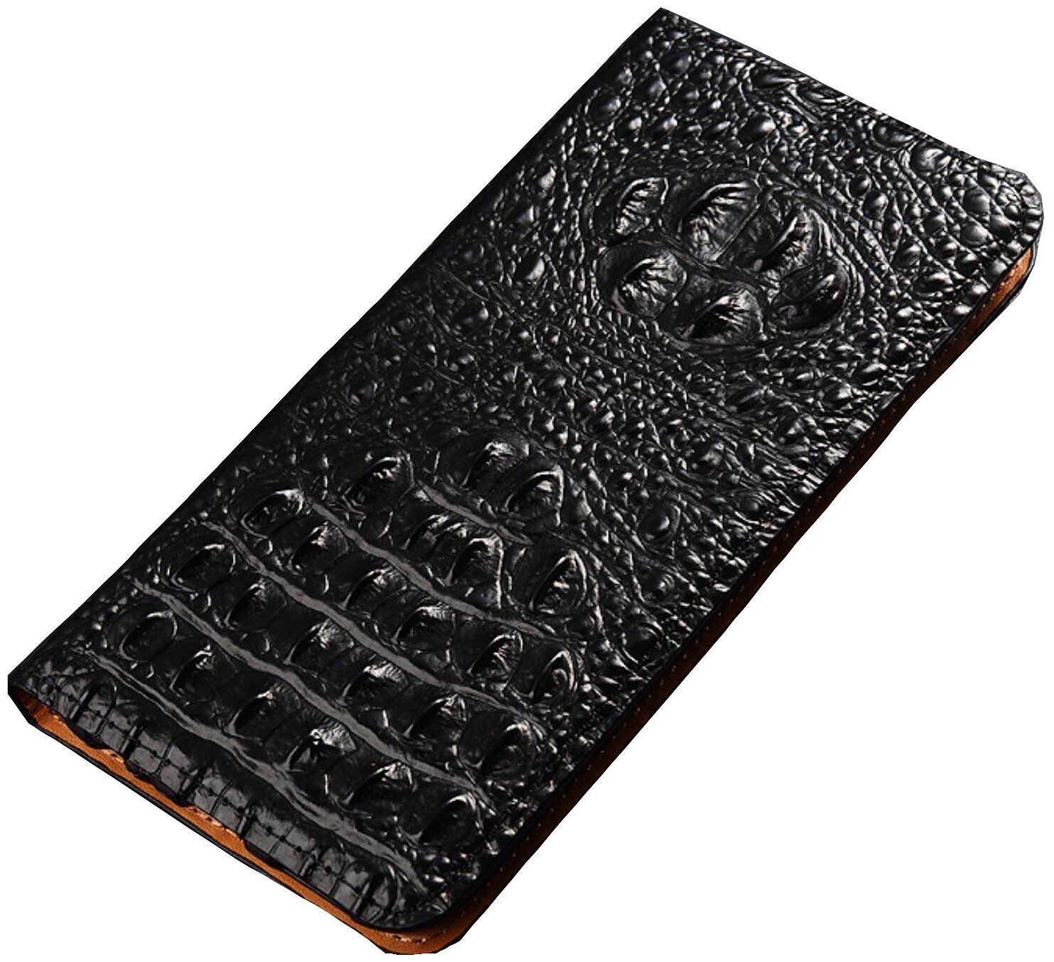 Чехол-книжка MyPads Premium для Samsung Galaxy S21+ plus (SM-G996) из натуральной кожи с объёмным 3D рельефом спинки кожи крокодила роскошный экс.