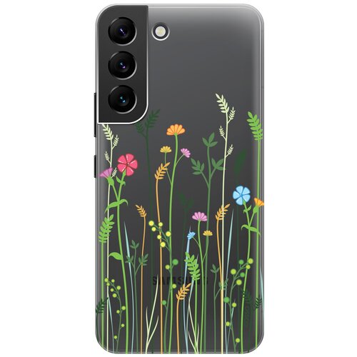 Силиконовый чехол на Samsung Galaxy S22, Самсунг С22 с 3D принтом Flowers and Fern прозрачный силиконовый чехол на samsung galaxy s22 самсунг с22 с 3d принтом butterflies and flowers прозрачный