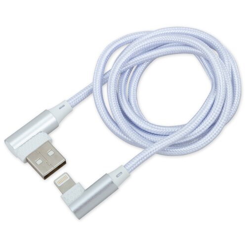 Кабель ARNEZI USB - Lightning (угловой), 1 м, белый дата кабель usb lightning iphone 6 7 8 x белый угловой 1м arnezi a0605031