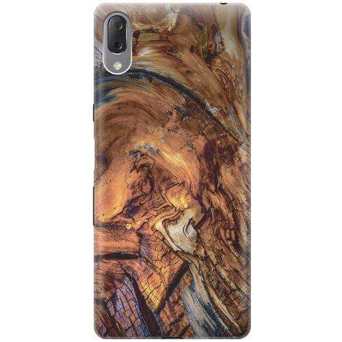 фото Силиконовый чехол на sony xperia l3 / сони иксперия л3 с принтом "деревянный узор gosso