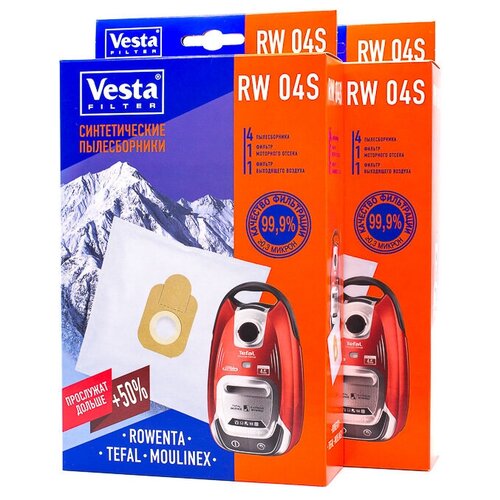 vesta filter rw 07 xl pack комплект пылесборников 10 шт Vesta filter RW 04 S Xl-Pack комплект пылесборников, 8 шт + 4 фильтра