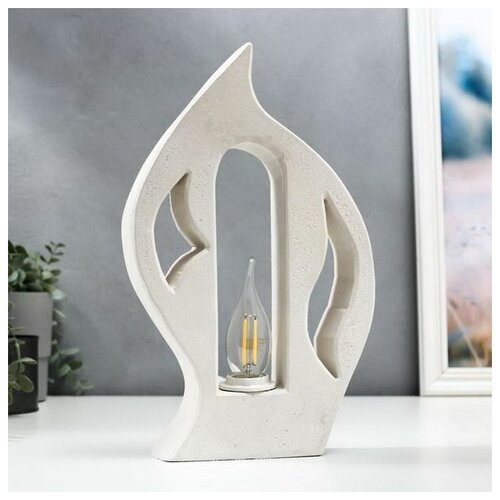 фото Настольная лампа "пламя" e14 40вт белый 20х4х32 см risalux 6779526 .