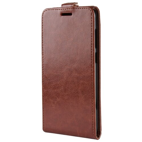 фото Чехол-флип mypads для xiaomi redmi 9a вертикальный откидной коричневый