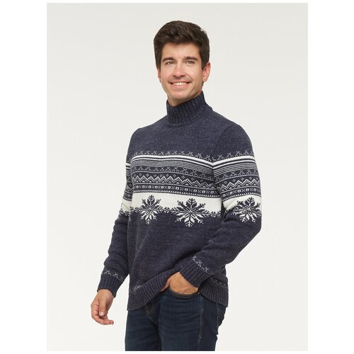 фото Свитер мужской vay 222-12320 (52, т.синий/молоко)