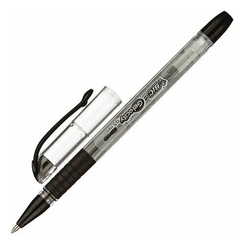 Ручка гелевая с грипом BIC Gelocity Stic, черная, узел 0,5 мм, линия письма 0,29 мм, CEL1010266 4 шт