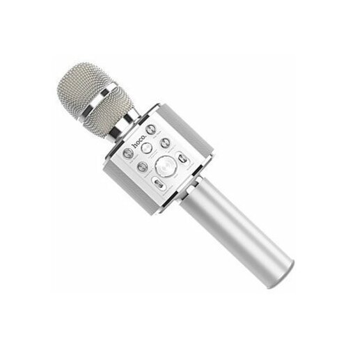 Колонка-микрофон HOCO BK3 Cool sound KTV Серебристый