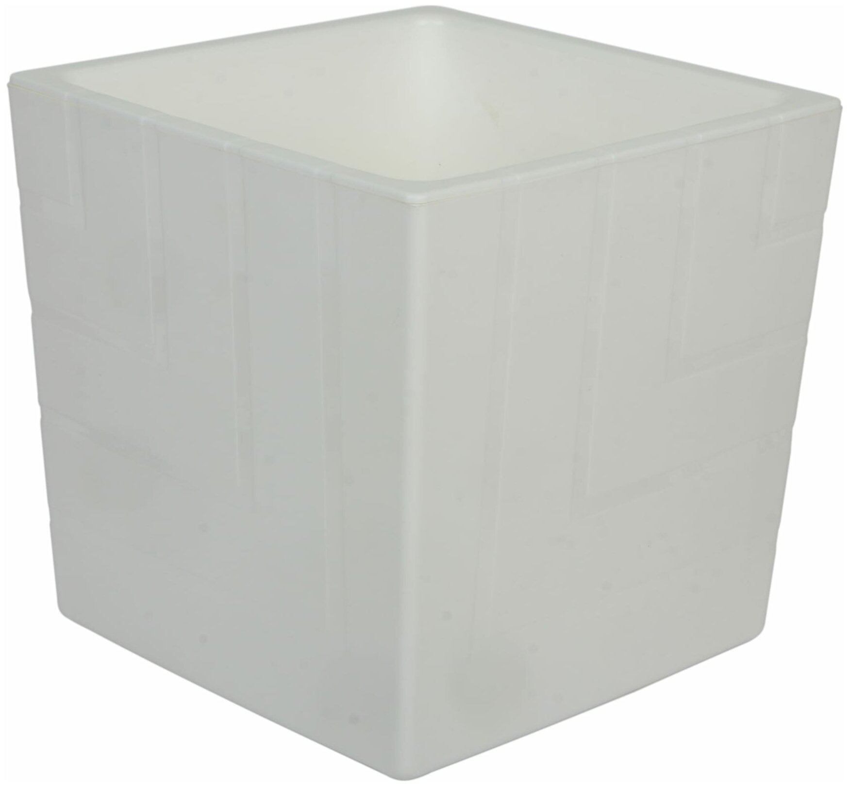 Liveingreen квадро белый пласт. горш. с вкладкой д. 115 н.12 12л. КВ12-10
