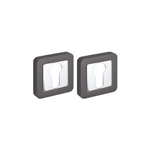 фото Накладка под цилиндр et xm gr/cp-23 графит/хром fuaro