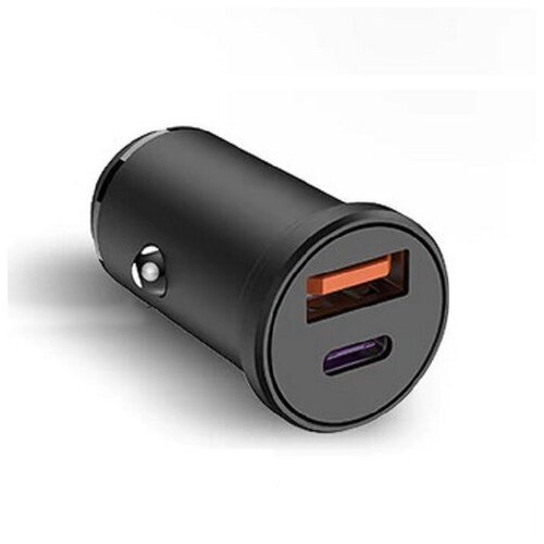 Автомобильное зарядное устройство Quick Charge USB Type C+ USB 48W