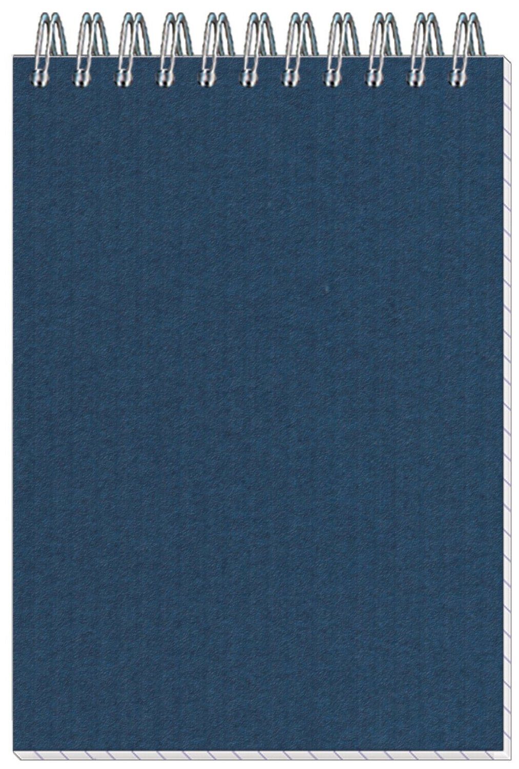 Блокнот Комус Микро вельвет, А6, 50 листов, спираль, синий, клетка