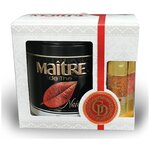 Набор MAITRE de Thé, 144 г: чай черный кения 100 г, шоколадные конфеты GOLDEN DESSERT 2 шт х 22 г - изображение