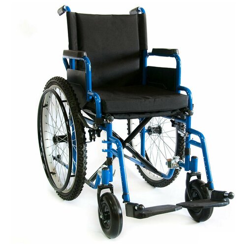 Кресло коляска инвалидная прогулочная с широкими пневматическими колесами с глубоким протектором 512AE-41 Мега-Оптим