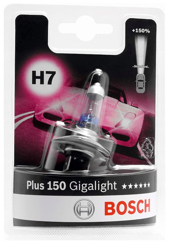 Лампа H7 12v 55w Gigalight+150 (Блистер) Bosch арт. 1 987 301 137