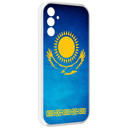 Чехол MyPads герб и флаг казахстана для Samsung Galaxy M13 задняя-панель-накладка-бампер