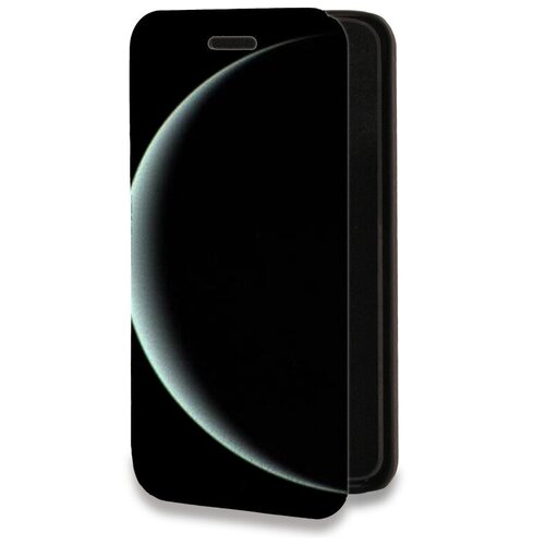 Дизайнерский горизонтальный чехол-книжка для Айфон 14 / Iphone 14 Тайны космоса