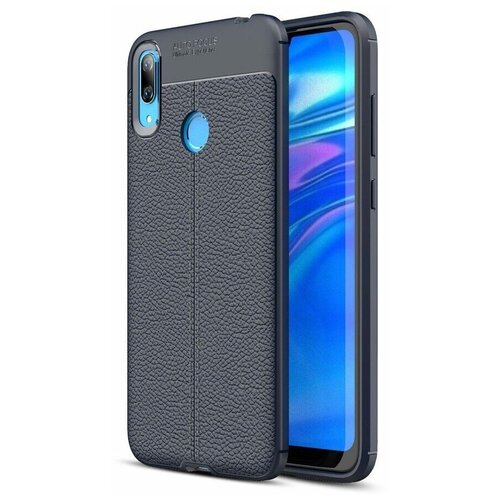 Чехол-накладка Litchi Grain для Huawei Y7 (2019) / Y7 Prime (2019) (темно-синий) чехол накладка litchi grain для xiaomi redmi s2 темно синий