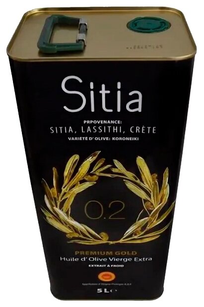 Масло оливковое нерафинированное высшего качества Extra Virgin olive oil Sitia 5 л — фото 1