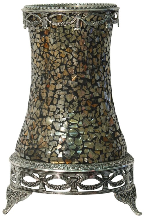 Лампа настольная из стеклянной мозаики и бронзы