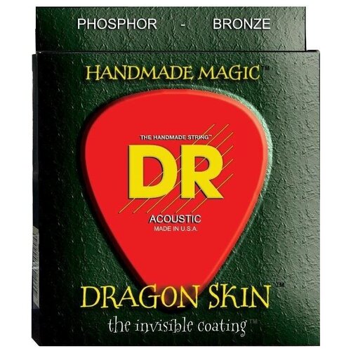 фото Струны для акустической гитары dr string dragon skin dsa-10/12