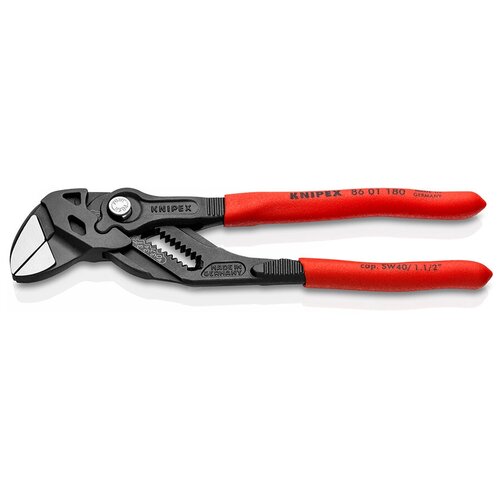 Клещи переставные-гаечный ключ KNIPEX KN-8601180 клещи переставные knipex cobra® зев 50 мм длина 250 мм фосфатированные обливные ручки sb