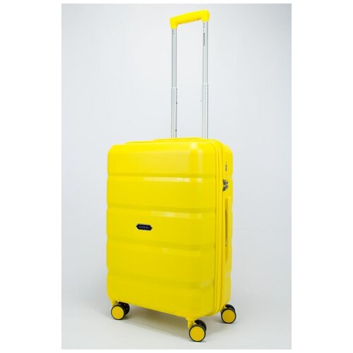 фото Mironpan чемодан средний pp (4 гориз. полосы) жёлтый (m-) средний желтый sweetbags