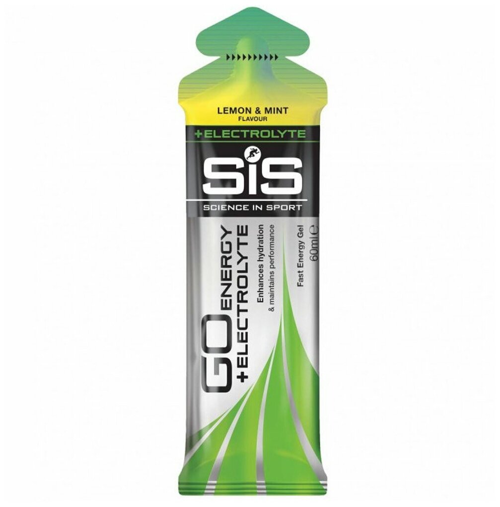 Гель изотонический углеводный SiS GO Isotonic Energy + Electrolyte Gels 60мл (Лимон и Мята / 6 шт)