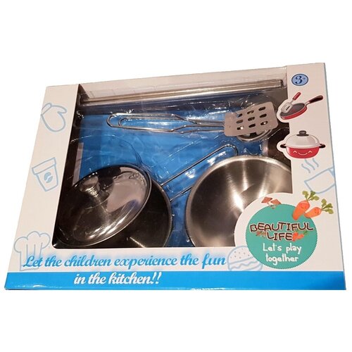 фото Детский набор посуды металлический, 6 предметов tong de