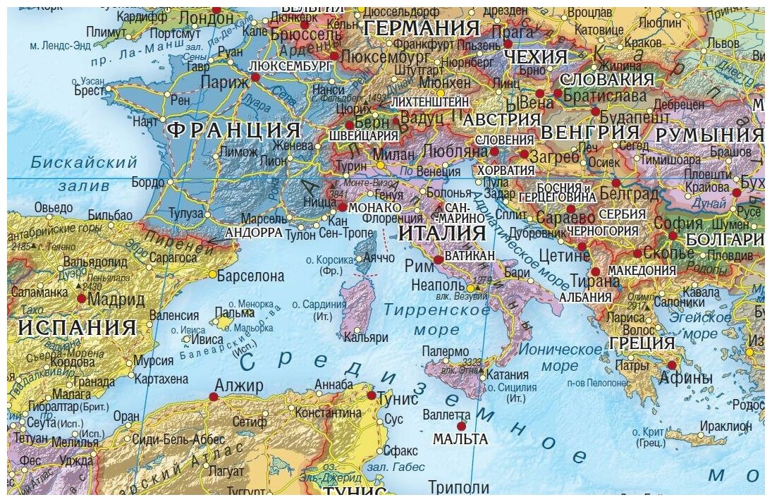 Испания карта евразии