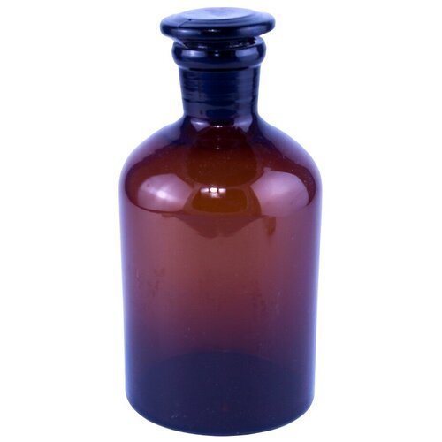 Склянка (штанглас) темное стекло с притёртой пробкой 250 мл, узкое горло