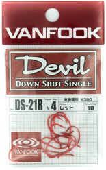 Крючки одинарные VANFOOK DS-21R, #4