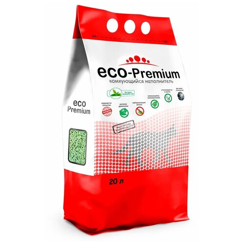 Комкующийся наполнитель ECO-Premium Зелёный чай 55 л