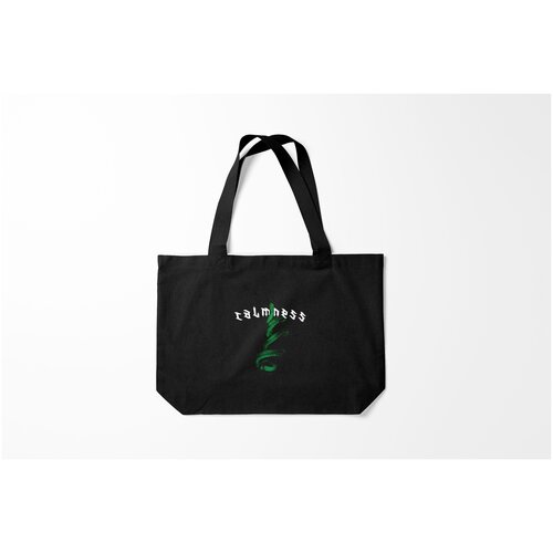 фото Сумка-шоппер / 46х35 см / прикольные надписи / настроение face off calmness burnettie