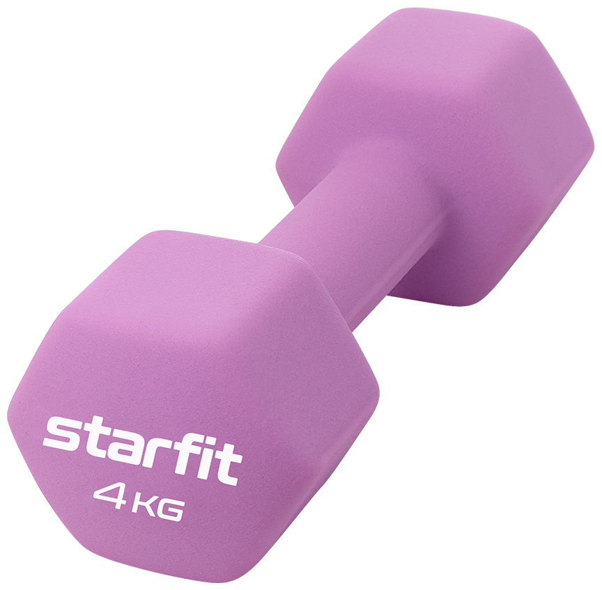 Гантель неразборная Starfit DB-201, неопрен фиолетовый