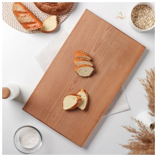 фото Доска разделочная magistro, цельный массив бука, 50×30×3 см mikimarket