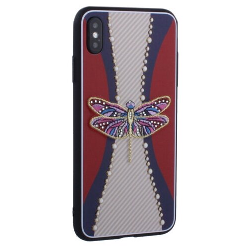 фото Чехол для iphone xs max (6.5") totu dancing dragonfly series -020 стрекоза purple totu design