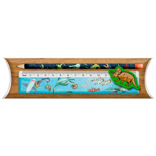 Канцелярский набор Spiegelburg T-Rex World 11141 3 пр голубойзеленыйсиний 619₽