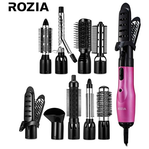 Фен-стайлер Rozia Профессиональный фен для волос 9в1 Стайлер для укладки волос фен Rozia Бережный уход за волосами 256000₽