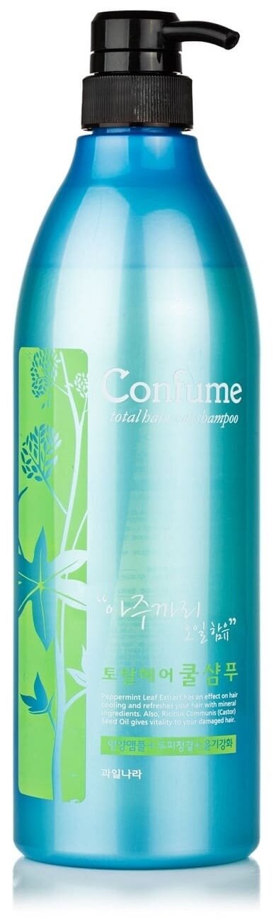 Welcos шампунь Confume Total Hair Cool c экстрактом мяты, 950 мл