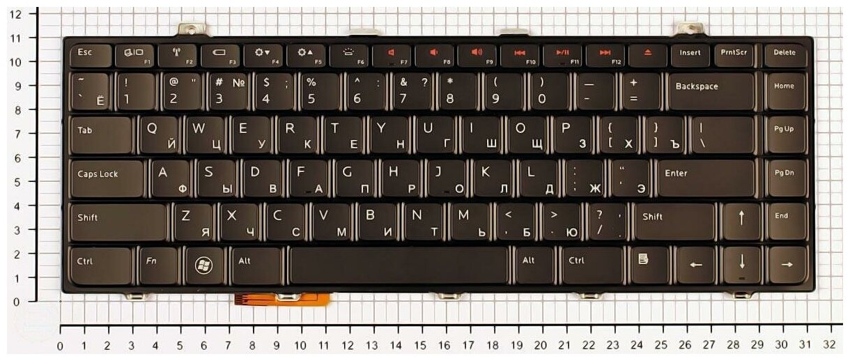 Клавиатура для ноутбука Dell NSK-DJ101-1 черная с подсветкой