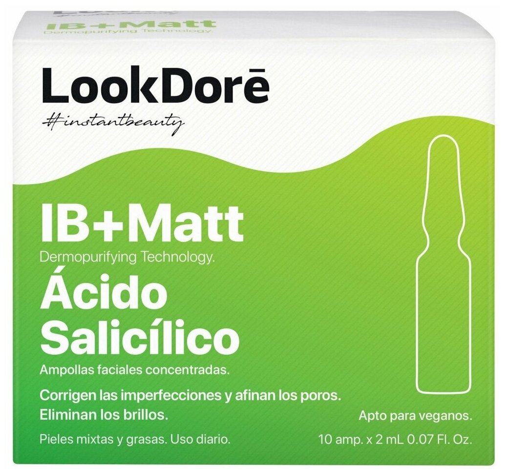 Cыворотка конц. для проблемной кожи IB+Matt ampoule anti-imperfections salicylic LookDore 2мл MAGASALFA S.L. - фото №1