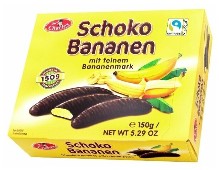 Суфле Schokobananen банановое в шоколадной глазури, 150 г 4887261 - фотография № 1