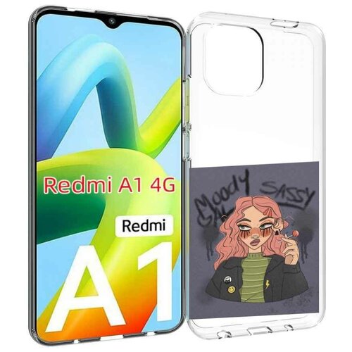 Чехол MyPads дерзкое-настроение женский для Xiaomi Redmi A1 задняя-панель-накладка-бампер чехол mypads дерзкое настроение женский для xiaomi black shark 5 задняя панель накладка бампер