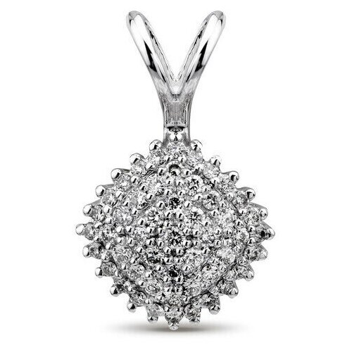 фото Русские самоцветы подвеска из белого золота с бриллиантами из коллекции frost
