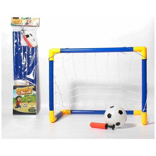Игрушка для подвижных игр, Ворота футбольные с мячом и насосом, 44 х 24 х 31 см, 1 шт.