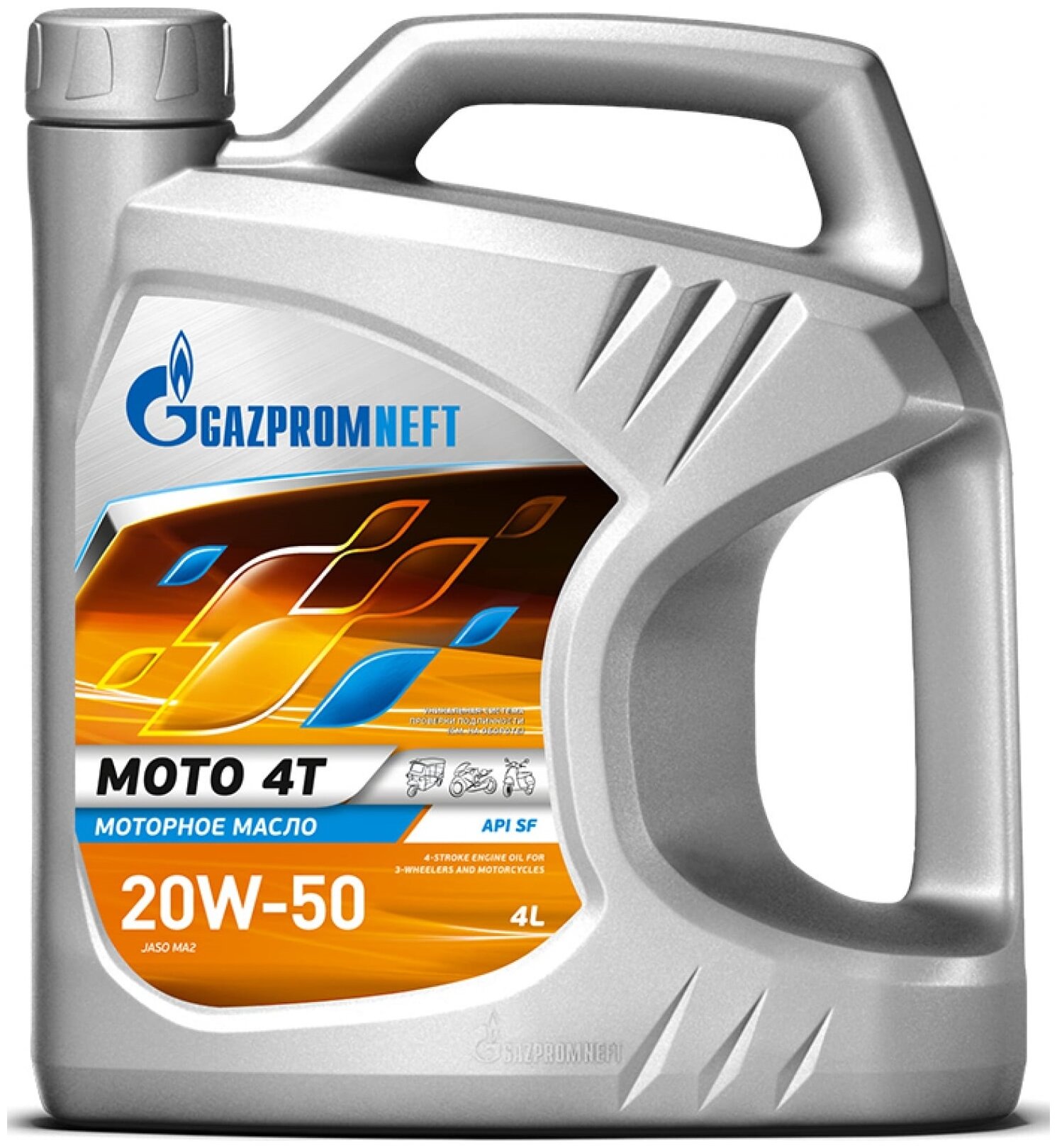 Полусинтетическое моторное масло Газпромнефть Moto 4 T 20W-50