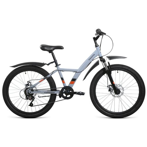 Велосипед подростковый горный с колесами 24 Forward Dakota 24 20 D рама 13 серо-оранжевый 2022 год 2237200₽