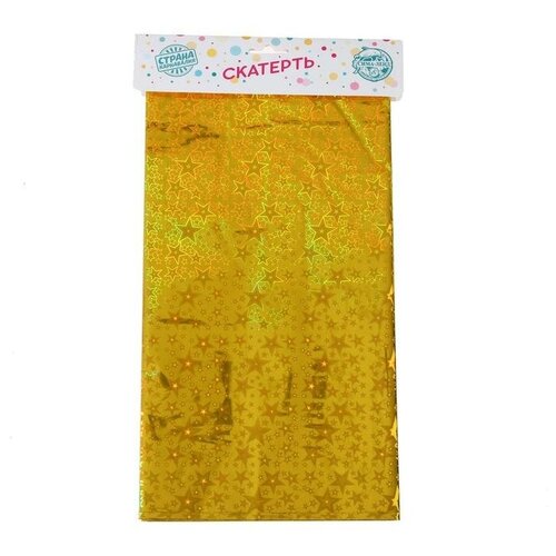 фото Скатерть "голография" звёзды, 137x183 см, цвет золото страна карнавалия