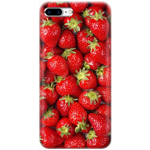 фото Re:pa накладка transparent для apple iphone 8 plus / 7 plus с принтом "клубника"