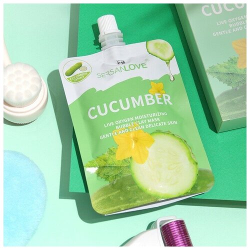 Радуга Кислородная пузырьковая маска для лица «Огурец» 110 г