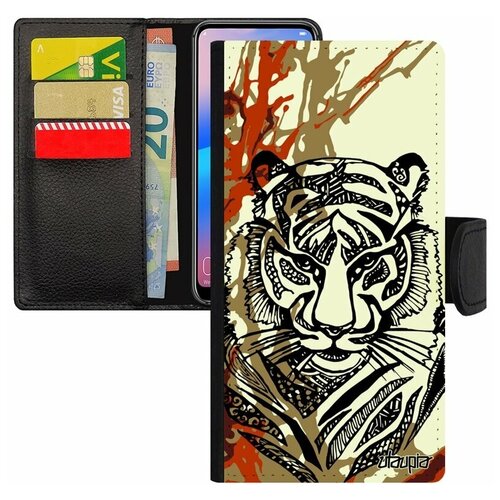 фото Чехол-книжка на смартфон samsung galaxy s7 edge, "тигр" джунгли сибирь utaupia